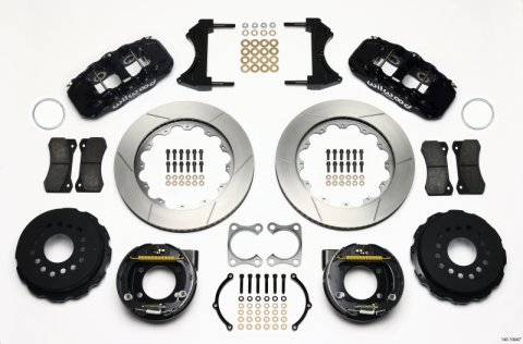 Wilwood AERO4 Rear P-Brake Kit 14.00in Big Ford Old Style 2.36in Offset