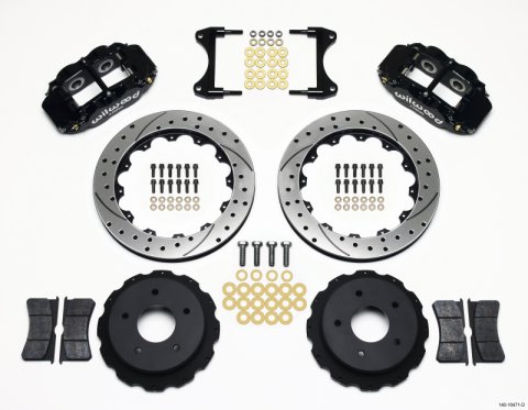 Wilwood Narrow Superlite 4R Rear Kit 12.88in Drilled 65-82 Corvette C2/C3