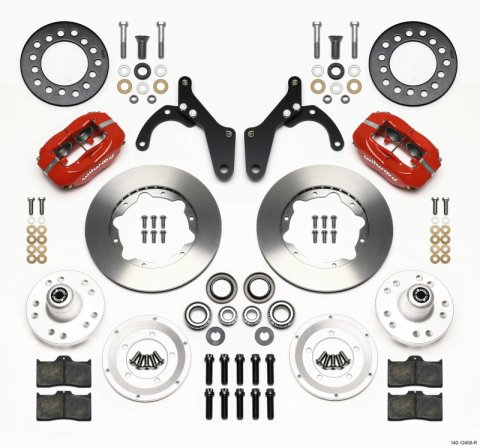 Wilwood Forged Dynalite Front Kit 11.00in Red 59-64 Chevy Impala / 63-64 Corvette