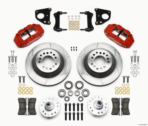 Wilwood Narrow Superlite 6R Front Hub & 1PC Rtr Kit 12.88in-Red 62-72 CDP B & E Body-Drum