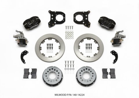 Wilwood Forged Dynalite P/S Rear Kit w/MC4 P-Brake Chev 12 Bolt w/Clip Eliminator