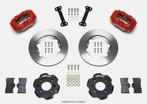 Wilwood Forged Dynalite Front Hat Kit 11.00in Red Integra/Civic w/Fac.240mm Rtr