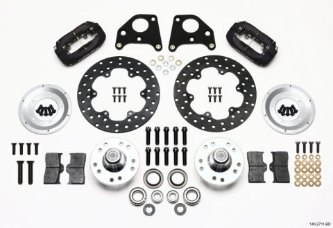 Wilwood Forged Dynalite Front Drag Kit Drilled Rotor 62-72 CDP B & E Body-Drum