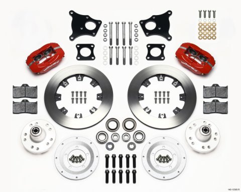 Wilwood Forged Dynalite Front Kit 12.19in Red AMC 71-76 OE Disc w/o Bendix Brakes