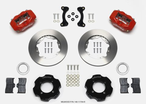 Wilwood Forged Dynalite Front Hat Kit 11.00in Red 95-05 Miata