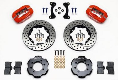 Wilwood Forged Dynalite Front Hat Kit 11.00in Drilled Red 95-05 Miata