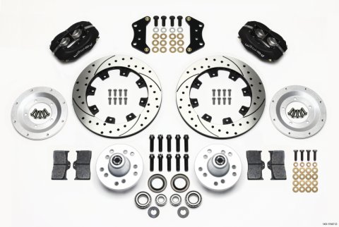 Wilwood Forged Dynalite Front Kit 12.19in Drilled Magnum Force Drop Spindle