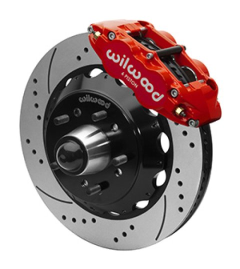 Wilwood Narrow Superlight 6R Front Truck Kit 14.00in Red 88-98 GMC Truck C1500/C2500