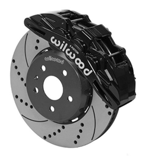Wilwood SX6R Front Brake Kit 14in SRP Slotted/Drilled Black 16-19 Chevy Camaro SS