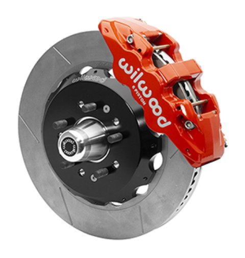 Wilwood 55-57 Chevy Bel Air Aerolite 6R Kit, 5 x 4.50in/4.75in Hub - 14.00 Slotted Rotor - Red