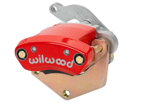 Wilwood LH MC4 Mechanical Parking Brake Caliper - 2.00in Bracket - 1.10in Disc - Red