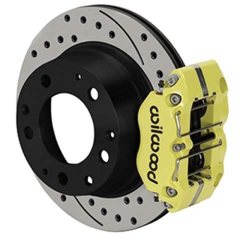 Wilwood 69-83 Porsche 911 Narrow Dynapro-P Radial Rear Brake Kit - Yellow Powder Coat Caliper