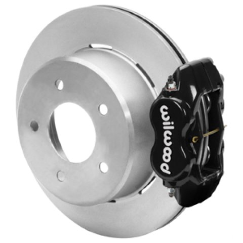 Wilwood 88-98 Chevy Silverado Forged Dynalite 12.19x0.81 Plain Rear Drum to Disc Conv. - Black