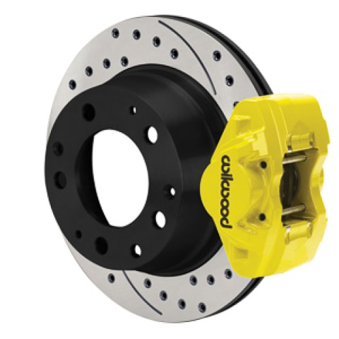 Wilwood 69-83 Porsche 911 D31 11.42in. Rear Brake Kit w/ Flex Lines - Drilled Rotors (Yellow)