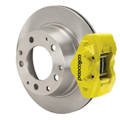 Wilwood 84-89 Porsche 911 D31 11.42in. Rear Brake Kit w/ Flex Lines - Yellow