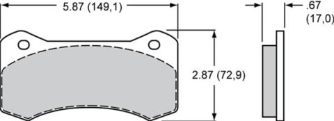 Wilwood BP-30 Brake Pads 6617 Aero .670 Thick