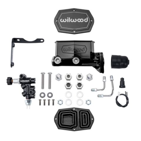Wilwood MOPAR Compact Tandem M/C Kit w/ P-Valve 1in Bore - Black