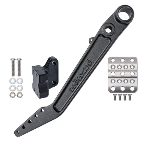 Wilwood Adjustable 5.5-6.25:1 Ratio Reverse Mount Pedal Replacement Kit - Black E-coat