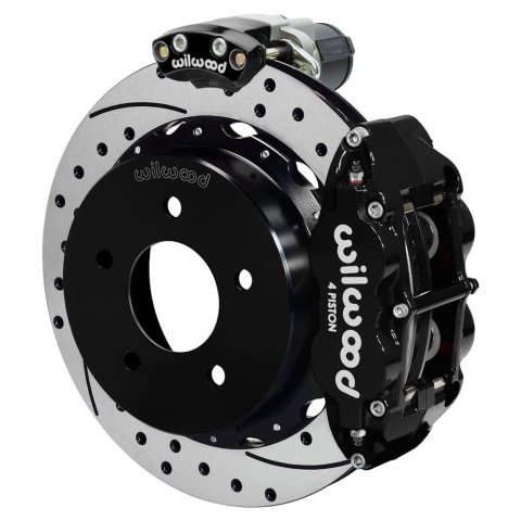 Wilwood 88-98 GM C1500 Superlite Rear Elec. Parking Brake Kit 12.88in SRP Rotor 3.25in Offset - Blk