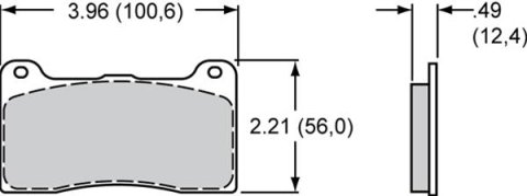 Wilwood BP-30 Brake Pads 7816 .490 Thick