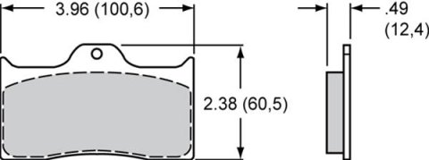 Wilwood BP-45 .49 Thick Axle Set High-Temperature Racing Pads