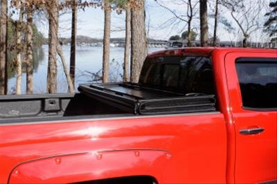 Lund 02-17 Dodge Ram 1500 Fleetside (6.4ft. Bed) Hard Fold Tonneau Cover - Black