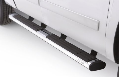 Lund 07-17 Chevy Silverado 1500 Crew Cab 6in. Oval Straight SS Nerf Bars - Polished