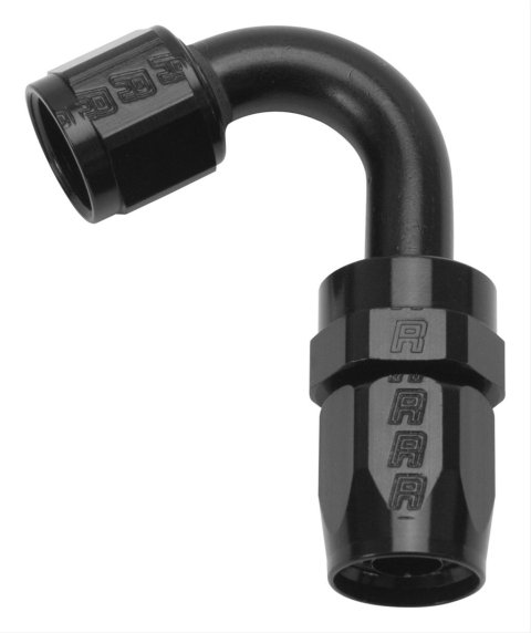 Russell Performance -8 AN Black 120 Degree Full Flow Swivel Hose End