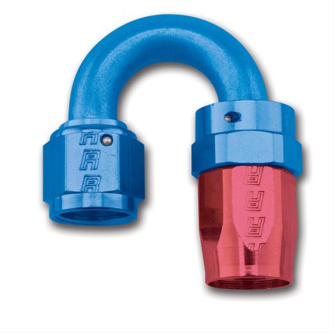 Russell Performance -6 AN Red/Blue 180 Degree Full Flow Swivel Hose End (With 9/16in Radius)