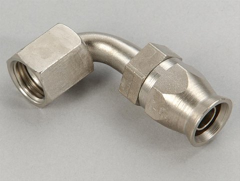 Russell Performance -6 AN Endura PowerFlex Power Steering 90 Degree Hose Ends