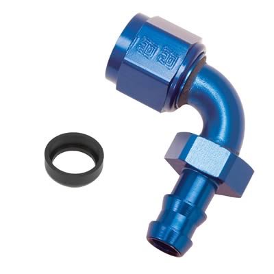 Russell Performance -6 AN Twist-Lok 90 Degree Hose End (Blue)