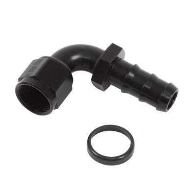 Russell Performance -10 AN Twist-Lok 90 Degree Hose End (Black)