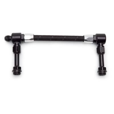 Russell Performance -8 AN to -8 AN ProClassic Holley 4150 Dual Inlet Carb Kit (Black/Silver)