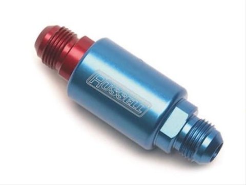 Russell Performance Red/Blue Anodized (3in Length 1-1/4in dia. -6 male inlet/outlet)