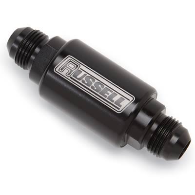 Russell Performance Black Anodized (3in Length 1-1/4in dia. -6 male inlet/outlet)