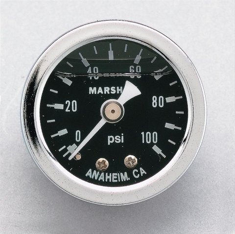 Russell Performance 100 psi fuel pressure gauge (Liquid-filled)