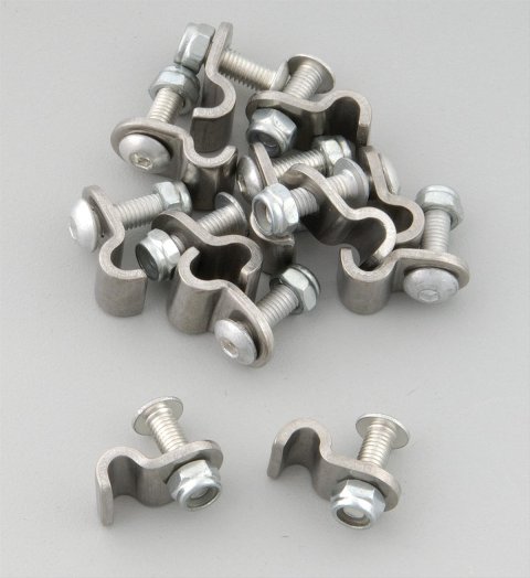 Russell Performance Stainless Steel Brake Line Clamps (12 pcs.)
