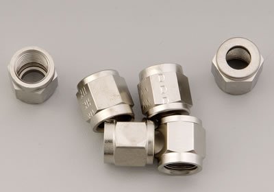 Russell Performance -4 AN Tube Nuts 1/4in dia. (Endura) (6 pcs.)