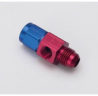 Russell Performance -6 AN Fuel Pressure Take off (Red/Blue)