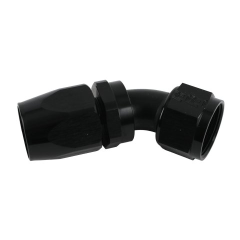 Russell Performance -16 AN Black 45 Degree Full Flow Hose End