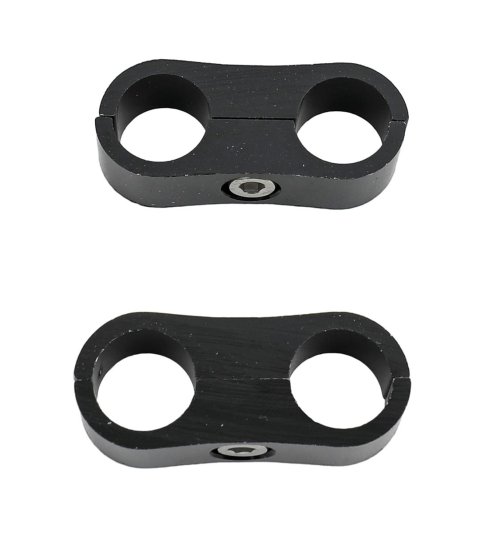 Russell Hose Separator for -8 Braided Hose - Black Anodized (2 Pack)