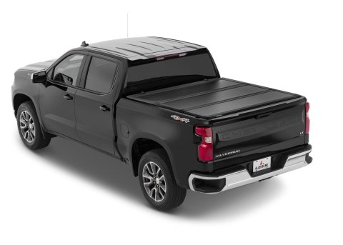 Leer HF350M Series Tonneau Covers for 2014-2018 SIERRA 1500, SILVERADO 1500 - 631120 Cover, Series, Hard, Folding, Hook and Loop, Aluminum, Black, 6 ft. Truck Bed Length, Chevrolet, GMC, Each