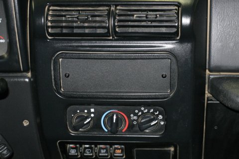 Tuffy Stereo Dash Cutout Cover Plate- Black