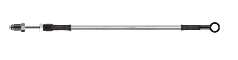 Goodridge 78in Universal Clutch Line w/Black Zinc Fittings & Clear Hose - Straight Banjo 7/16 UNF