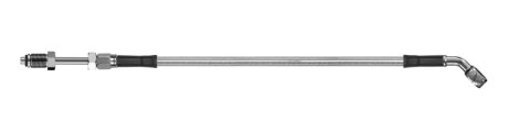 Goodridge 64in Universal Clutch Line w/SS Fittings & Clear Hose - 45 Deg Banjo w/Straight 7/16 UNF