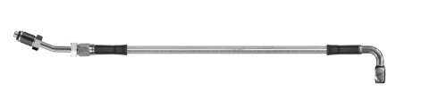 Goodridge 76in Universal Clutch Line w/SS Fittings & Clear Hose - 90Deg Banjo w/20Deg 7/16 UNF