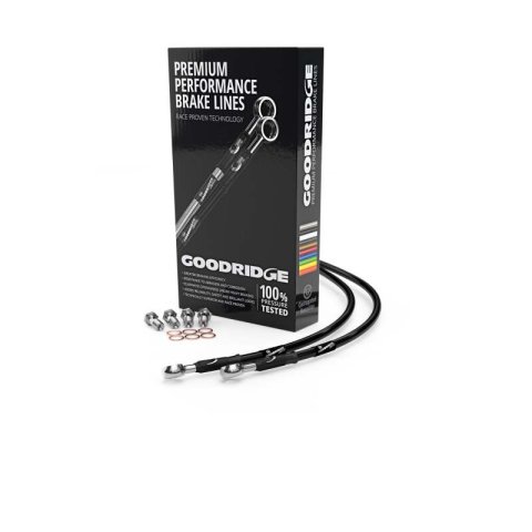 Goodridge 15-16 Harley-Davidson FLHXSE CVO Street Glide Clear Clutch Line w/Black Fitting