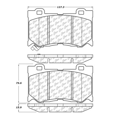 C-TEK 08-13 Infiniti G37 Semi Metallic Front Brake Pads