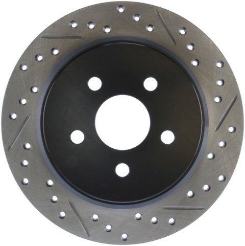 StopTech 03-09 Chrysler PT Cruiser Tur / 03-05 Dodge Neon SRT-4 Rear Left Slotted & Drilled Rotor