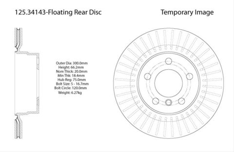Centric Premium High Carbon Brake Rotor